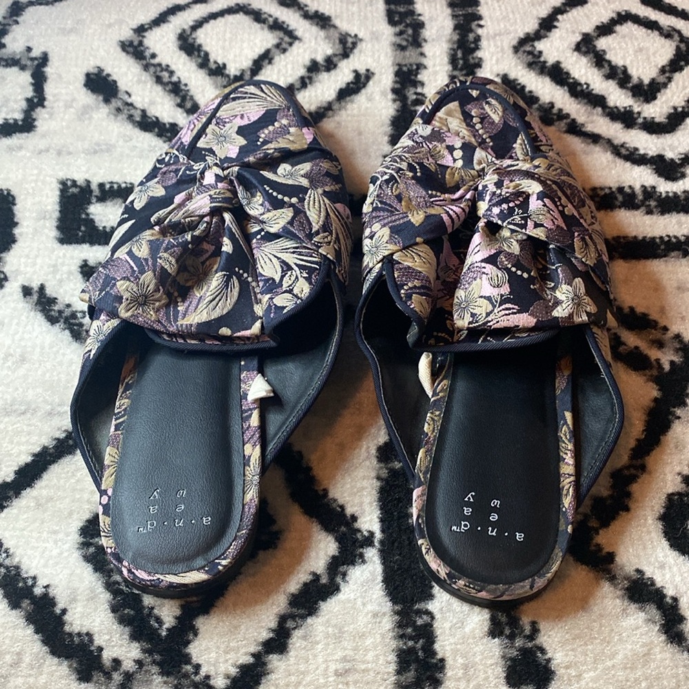 A New Day Target Floral Mules Sz 10 - Picture 4 of 5